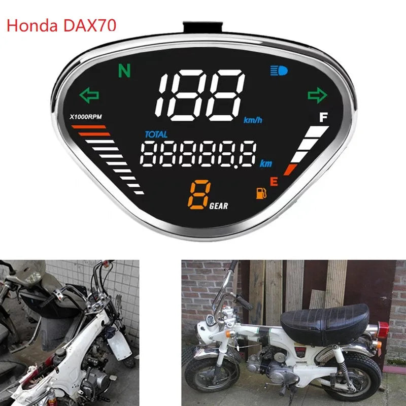 For Honda DAX 70 CT50 CT70 Jialing70 Motorcycle METER DIGITAL Odometer LED Instrument Assembly Adjustable Riding Time