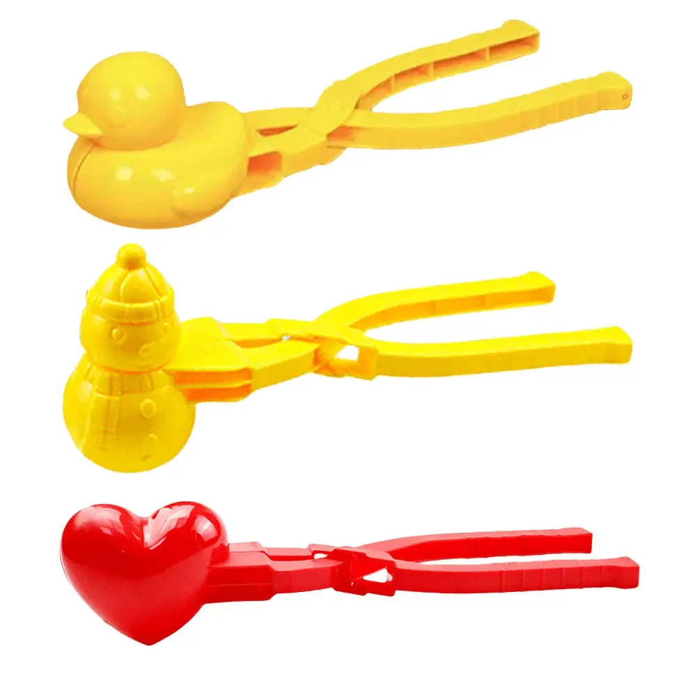 Cute Duck Shaped Rice Mold Maker Clip Children Outdoor Plastic Winter Snow Sand Mold Tool for Snowball Fight Outdoor Fun Sports