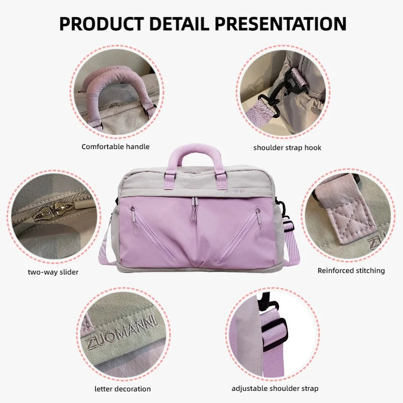 Sports Duffels Bag Travel Handbag Independent Shoe Compartment Suitable for Sports Fitness Travel Weekend Stays Business Travel
