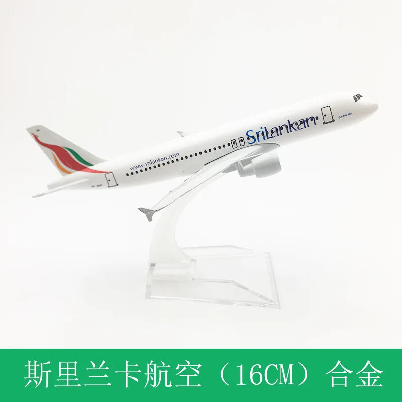 Toy 16CM A320 Series Aircraft Model Diecast Alloy Airplane ﻿320 1/400 Scale With Plane Base Adult Children Gift