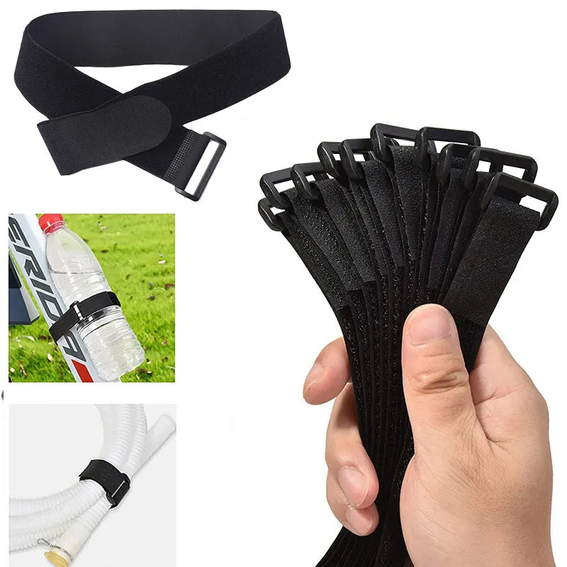 5pcs Hook Loop Fastener Strap 2cmx15~60cm Reusable Nylon Cable Ties for Cable Fixation Diy Multipurpose Accessories