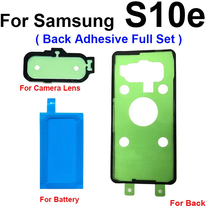 LCD Screen Back Cover Battery Camera Lens Sticker Full Set Adhesive Tape For Samsung Galaxy S10 S10e S10 Plus 5G Adhesive Repair