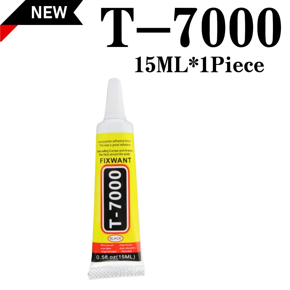 B-7000 T-7000 Clear & Black Glue 15/50/110ml, Fast Drying Waterproof Resin Adhesive for Phone Screen Repair, Jewelry Craft