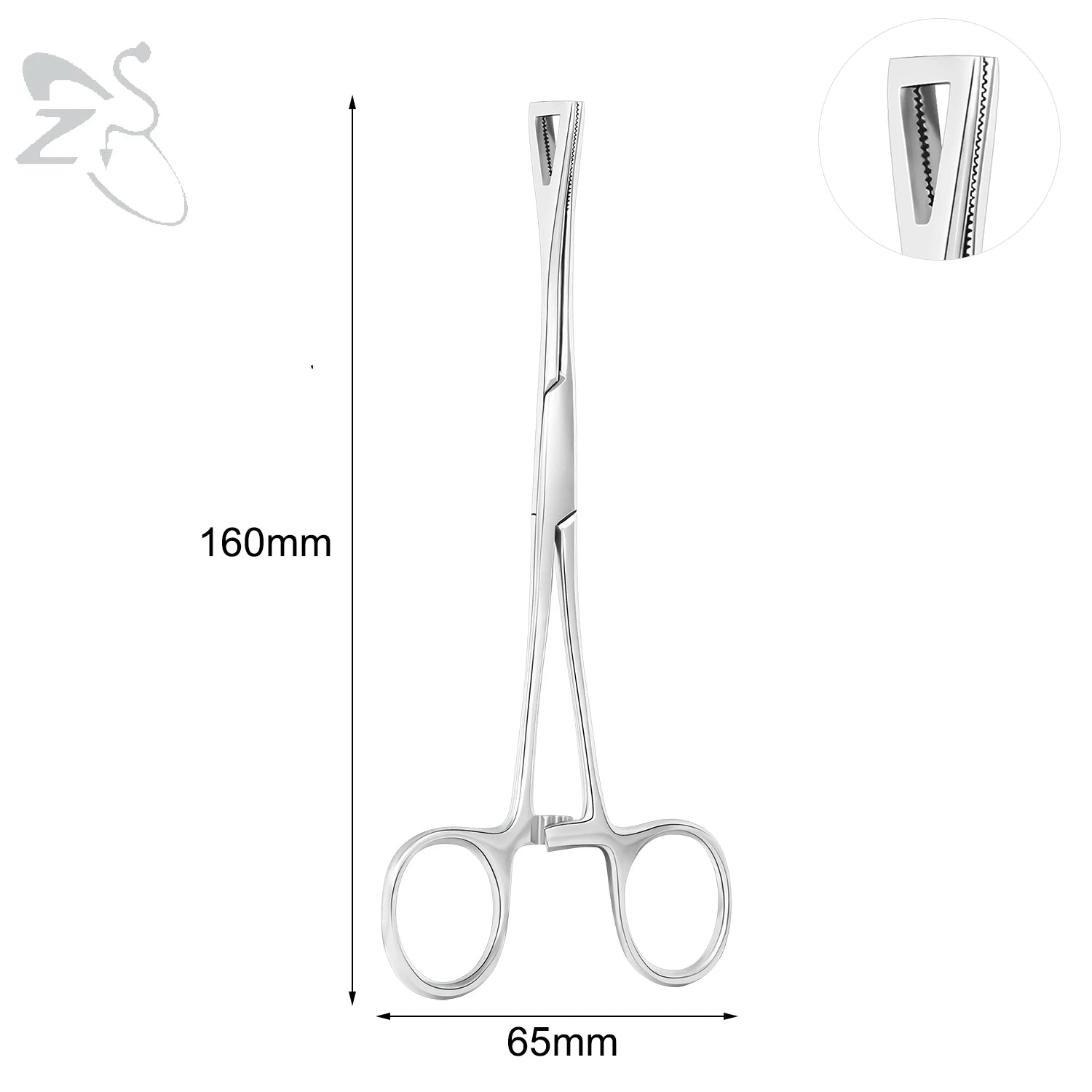 ZS 1PC Stainless Steel Piercing Clamp Slotted Locking Forcep Opening Piercing Plier Tool for Ear Lip Belly Navel Tongue Piercing