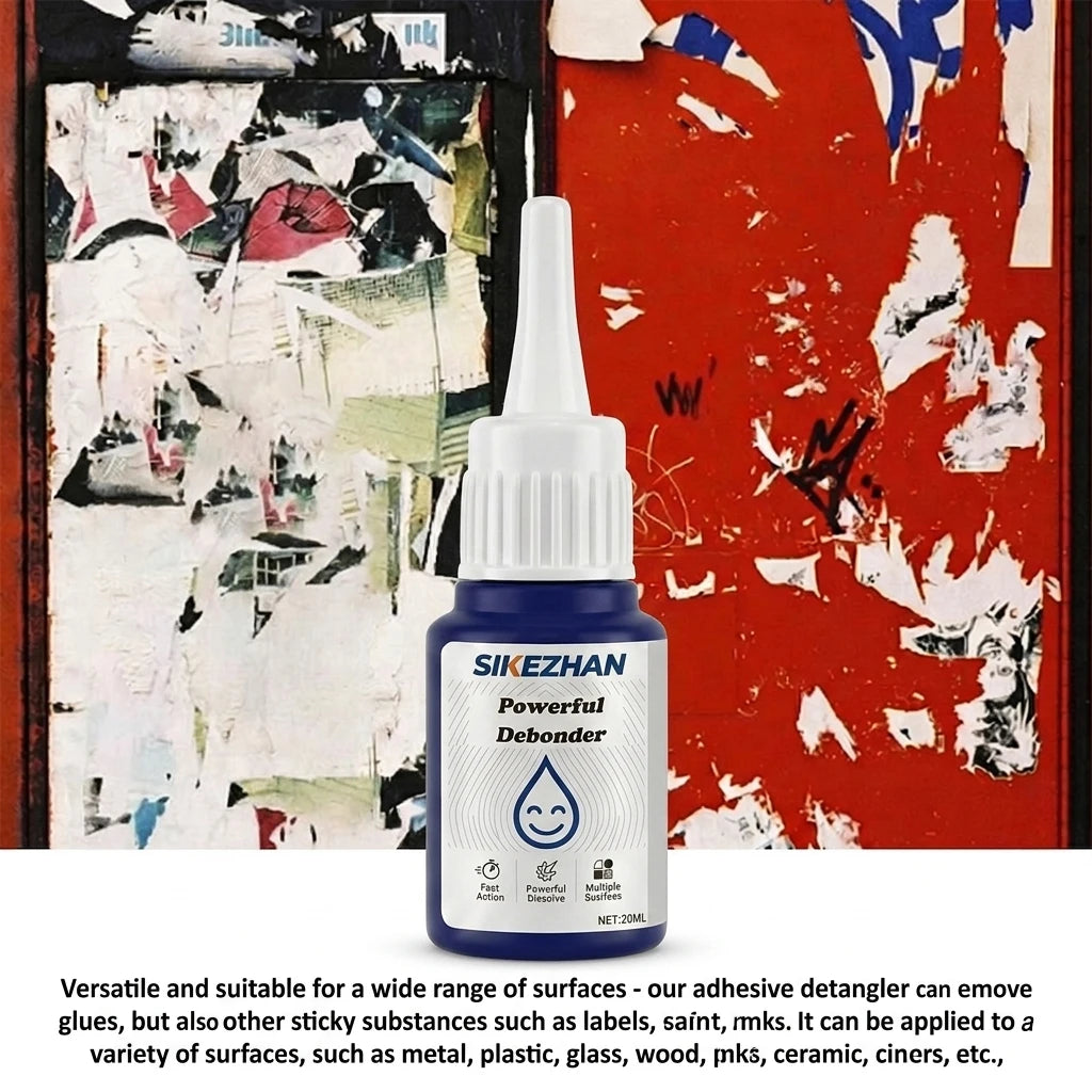 Strong Super Glue Remover Debonder Fast-Acting Adhesive Dissolver for 502, UV, Tape Residue Multi-Surface Safe 20ml