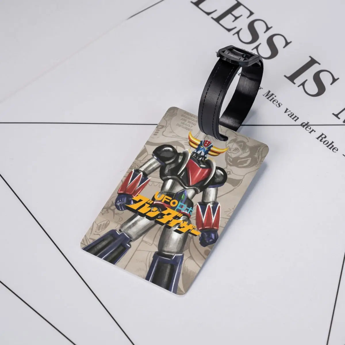 Custom Grendizer Anime Luggage Tag Privacy Protection UFO Robot Goldorak Baggage Tags Travel Bag Labels Suitcase