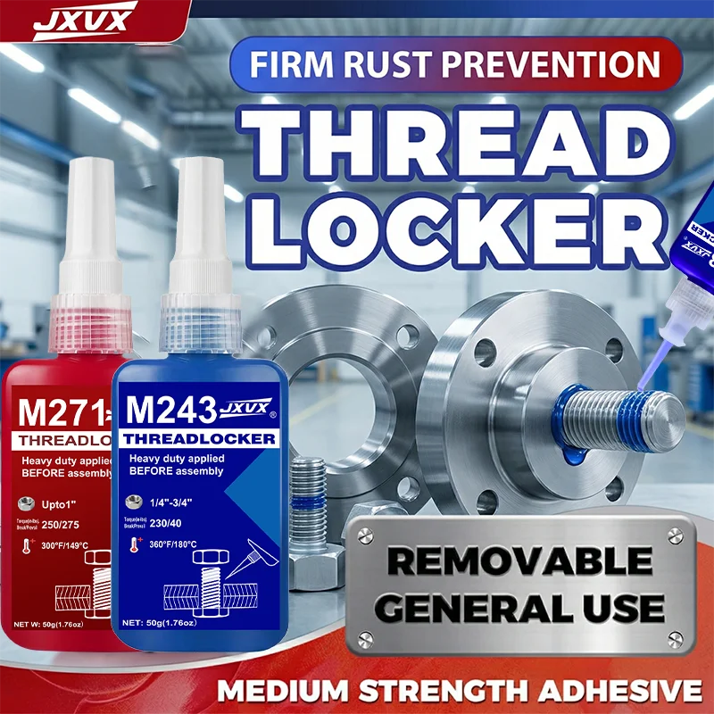 Threadlocker 243 271—Medium to High Strength Anaerobic Adhesive—Anti-loosening, Fastening, Anti-slip
