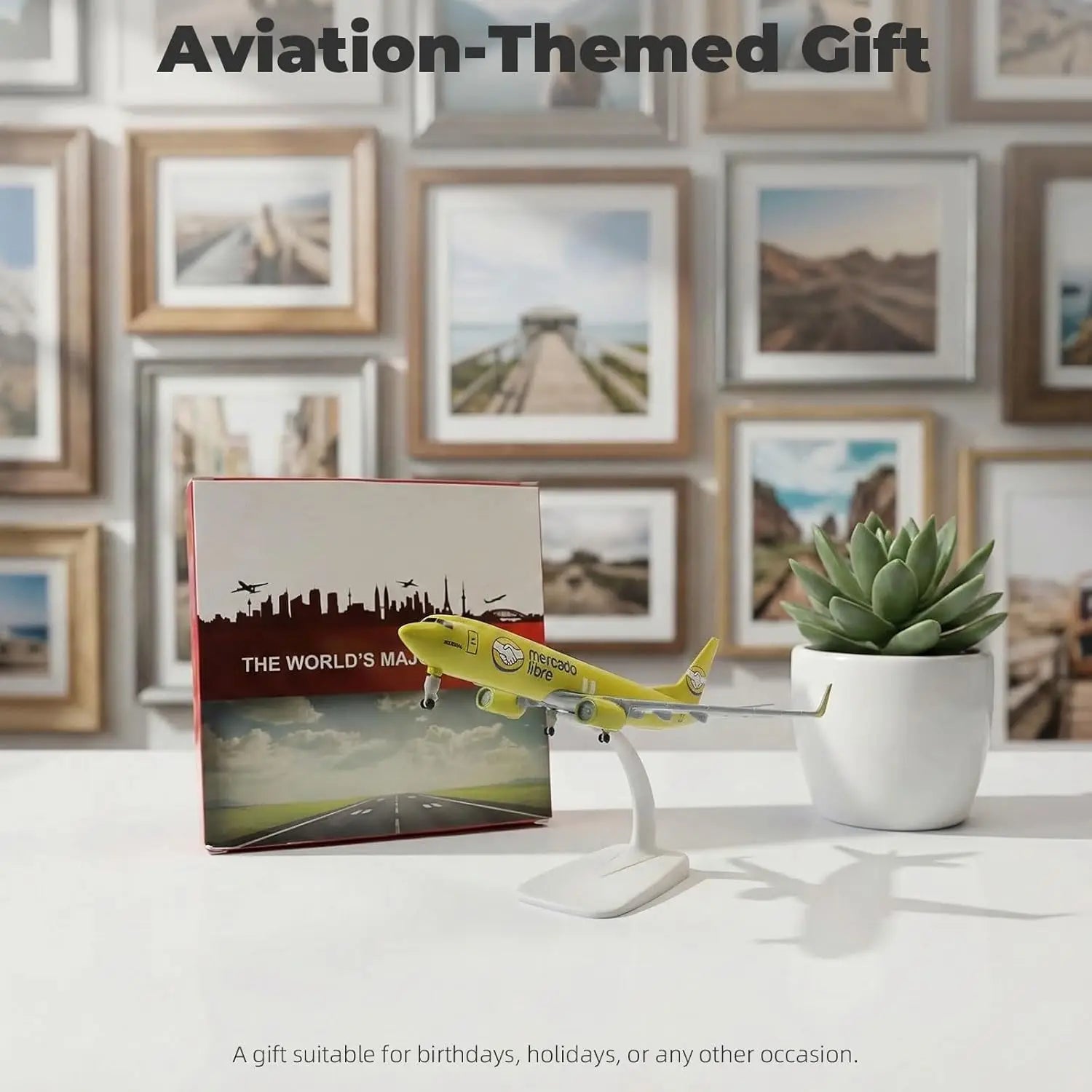 1:300 Mercado B737 Model Plane Alloy Diecast Airplane Model Aircraft Kits With Stand & Wheel Collectible Decor Aviation Gift