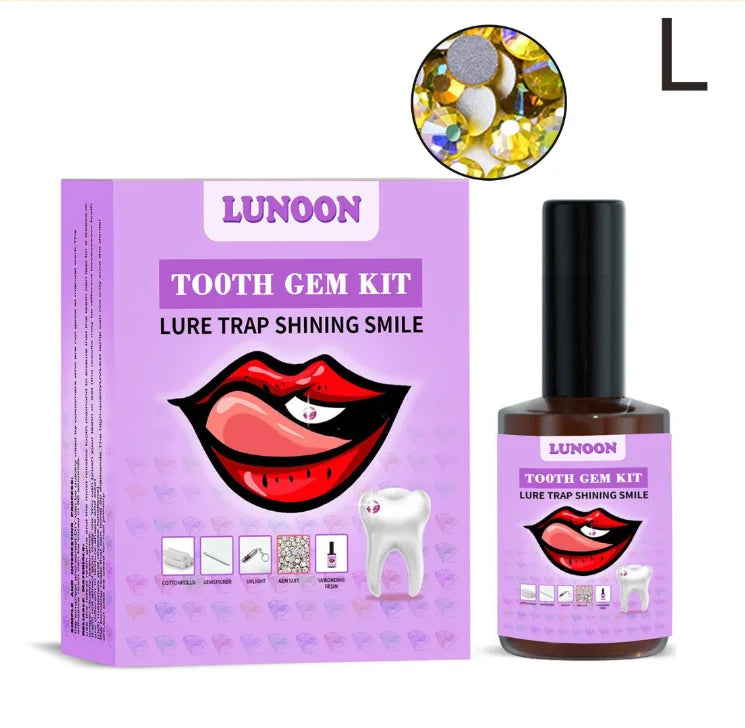 Sparkle Instantly! Professional Tooth Gem Kit - Safe & Easy DIY Dental Adhesive Glitter Gems for Home Use, Complete Beauty Smile