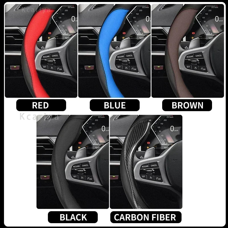 3D Embossed Non-slip Steering Wheel Cover 38CM for Chevrolet Cavalier Colorado Cruze Lacetti Onix Orlando Silverado Spark Tahoe