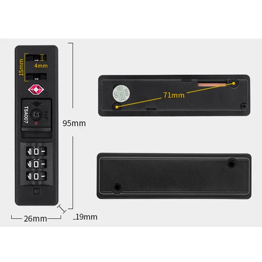 Anti-Theft Portable Cable Luggage Lock TSA Customs Lock Customs Code Lock Smart Combination Lock Padlock with Steel Cable