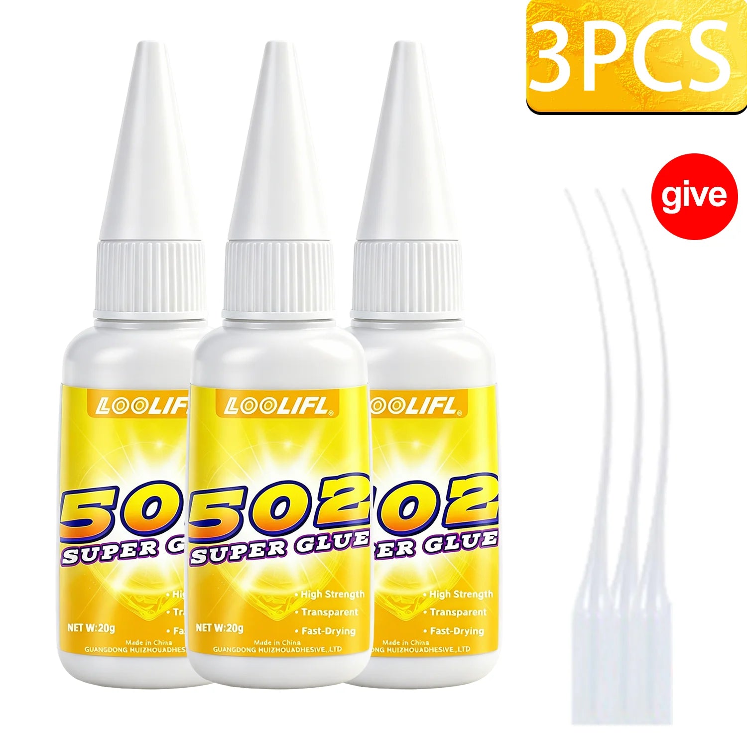 Transparent 502 Super Glue Instant Adhesive Multi Purpose Strong Bond Fast Drying For Shoe Plastic Repair DIY Craft Home Fixing