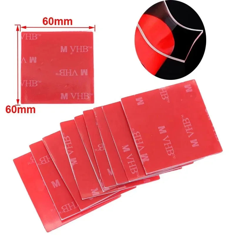 10pcs VHB Transparent Strong Double-sided Adhesive Fixed Ultra-thin Traceless High Temperature Resistant Car Etc Adhesive Sheet