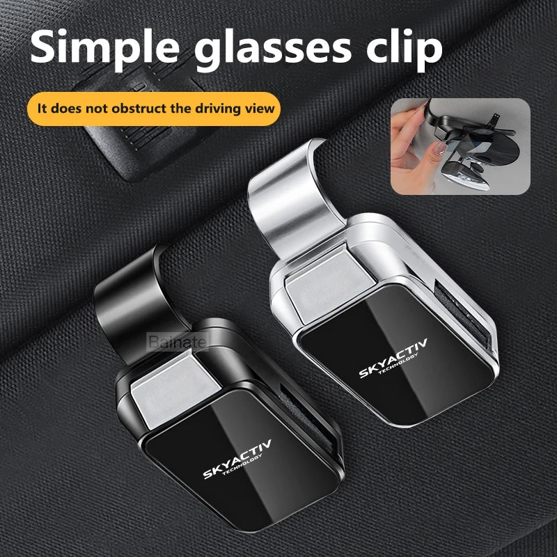 Car Sunglasses Holder Eyeglass Hanger Clip For MAZDA 3 6 CX-30 Axela MX-5 CX-5 Atenza CX-3 CX9 CX-60 MPS 2025 Car Accessories