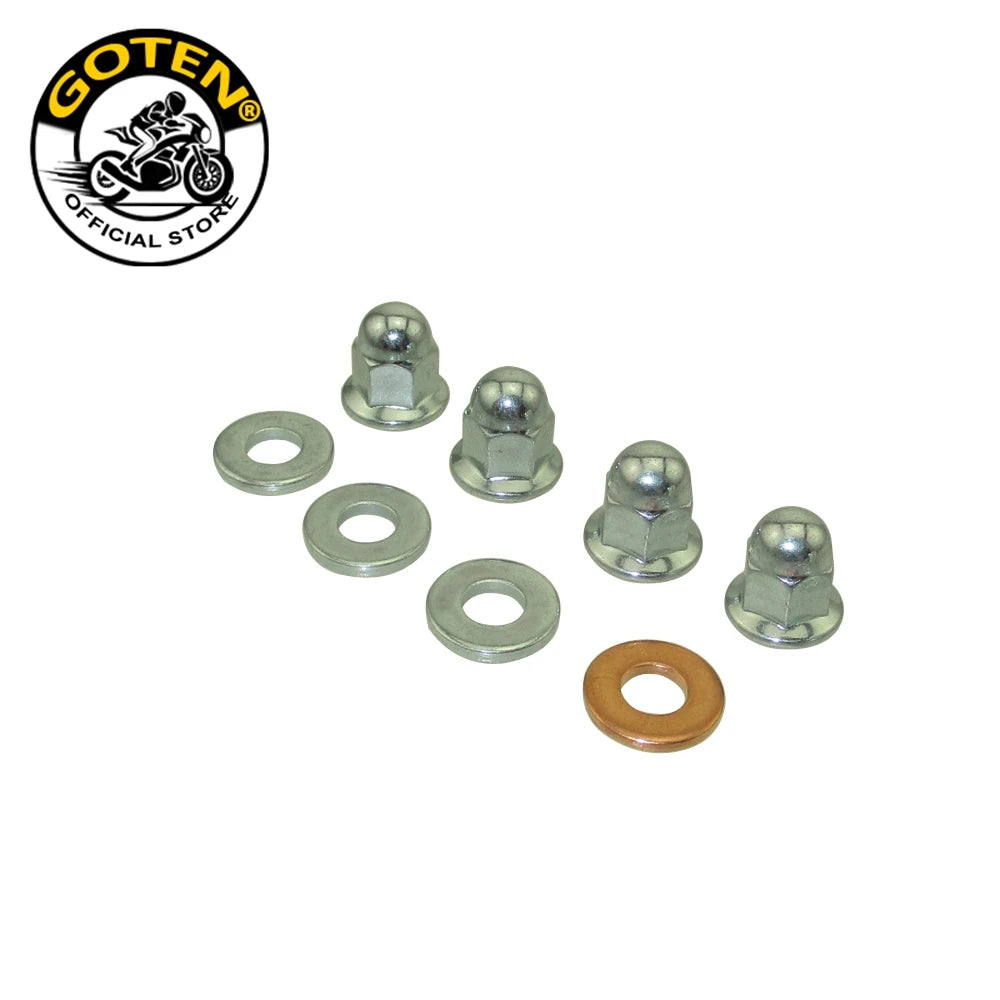 Goten 8mm Engine Head Stud Acorn Nut Set For Honda Yamaha Suzuki Kawasaki