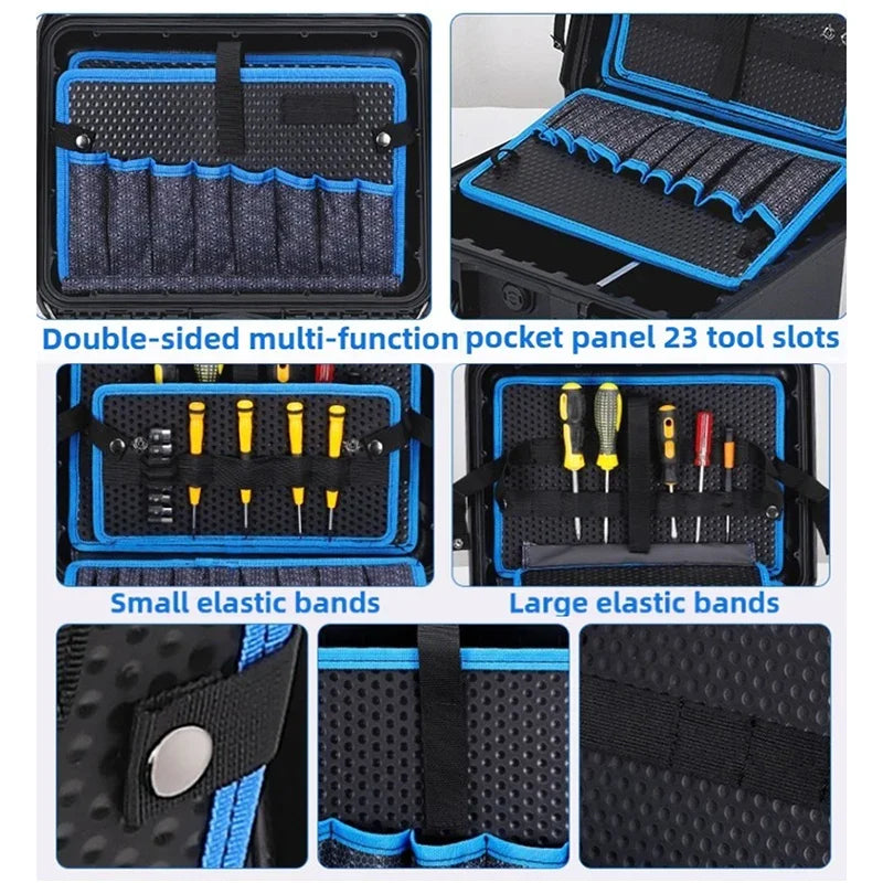 Portable Tool Case Electronic Toolbox Professional Organizer Box for Workers Multi-purpose Storage Cases Tools Accessories
