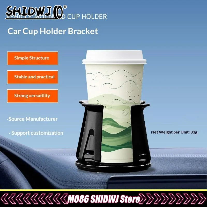 1/2Pcs Car Beverage Holder Adhesive Cup Storage Rack Car Cup Bottle Holder Multifunction Drink Rack Auto Accessories Black