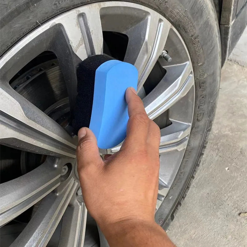 Easy Grip Soft Applicator Pad Tire Dressing Shine Applicator Car Detailing Foam Sponge Tool Dressing Pad Tire Cleaning Sponge