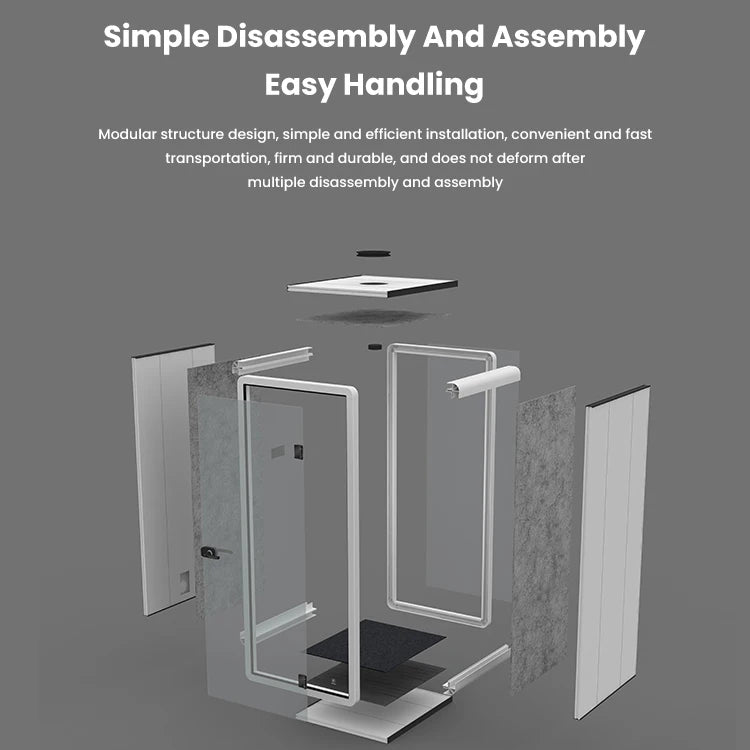 Portable Study Pod Office Booth Prefab Privacy Pod Mobile soundproof room for Home Office Recording High Quality Use