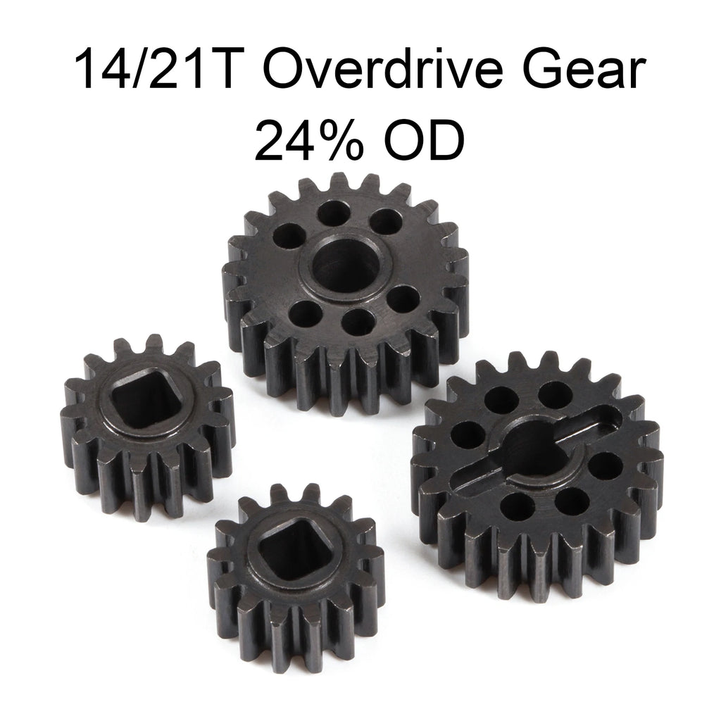 Hardened Steel Portal Overdrive Gear Set 15/20T 14/21T 12/23T for Axial 1/10 Capra SCX10 III AR45 Portal Axle