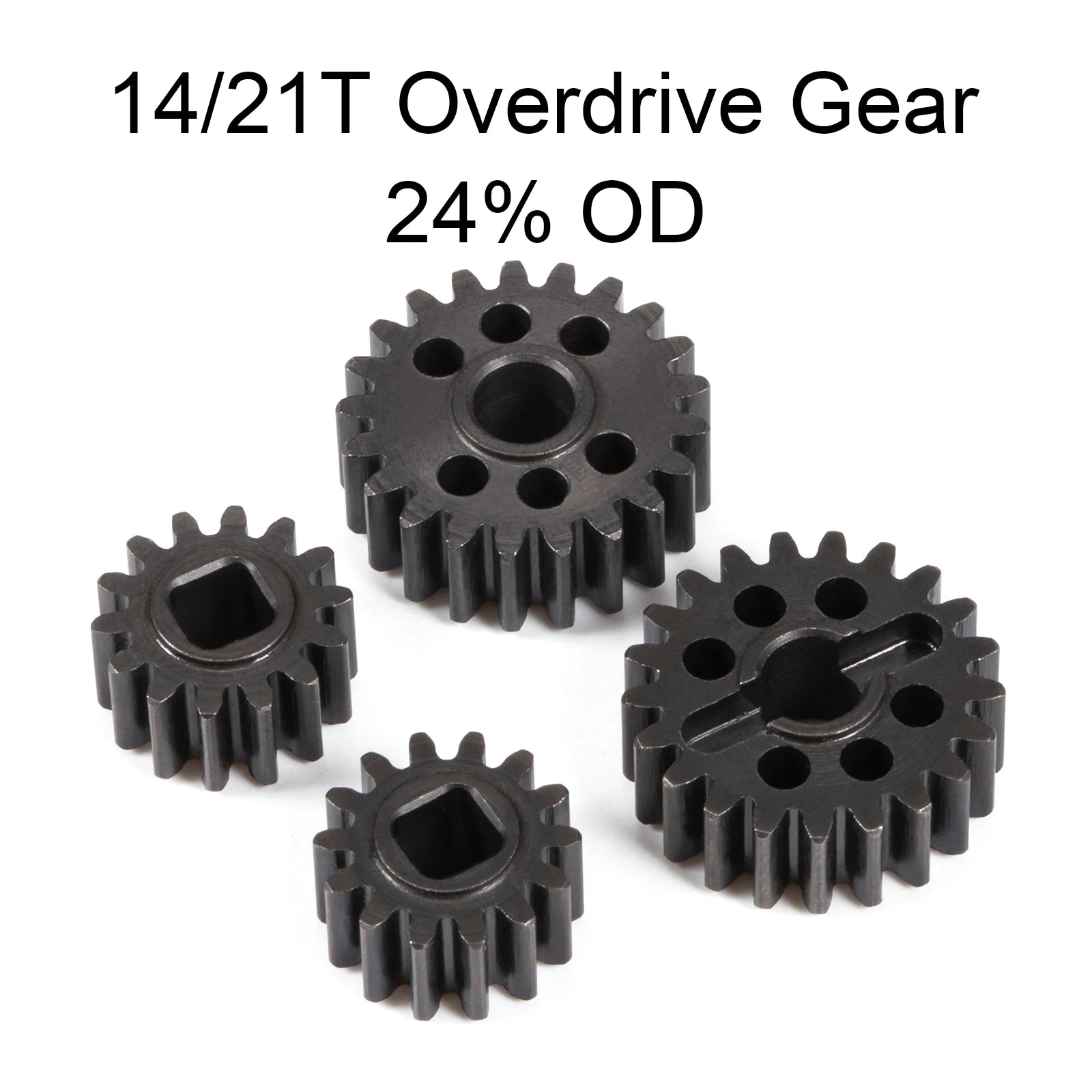 Hardened Steel Portal Overdrive Gear Set 15/20T 14/21T 12/23T for Axial 1/10 Capra SCX10 III AR45 Portal Axle