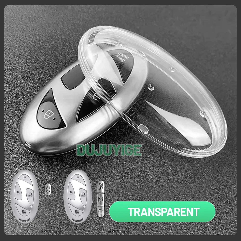 Clear TPU Car Key Case For Hyundai Kona SX2 2024-2026 Key Fob Cover Protector Shell Auto Accessories 2025
