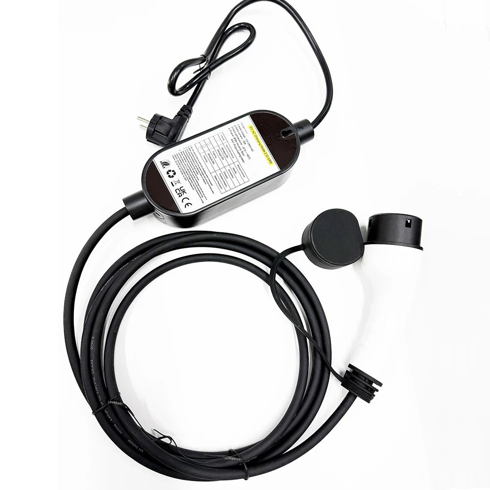 16A 3.5kW EV Charger Type2 Type 2 Portable Charging Box 3.5M/5M Cable Socket Adapter for Electric Vehicle Car Charger IEC 62196