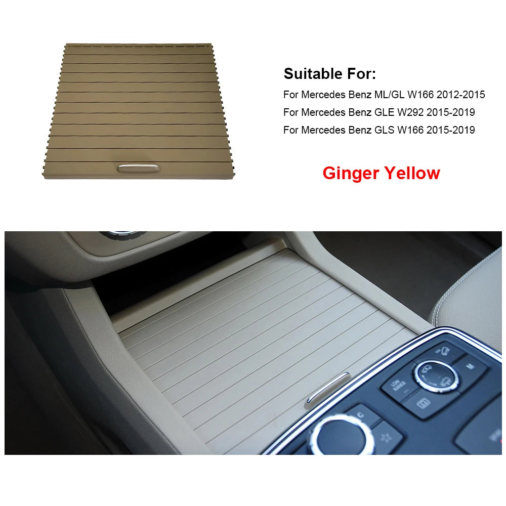 Center Console Shutters Cup Holder Slide Roller Blind Cover For Mercedes Benz ML GL GLE GLS Class W166 W292 16668058029051