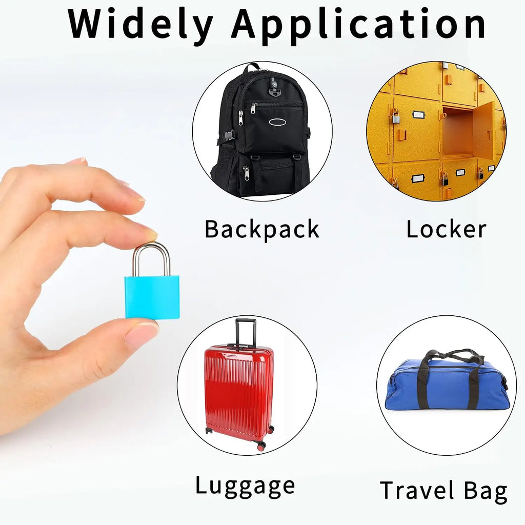 4 Pcs Suitcase Locks with Copper Keys Protect Your Belongings with Set of 4 Mini Padlocks Locks for Suitcases Backpacks