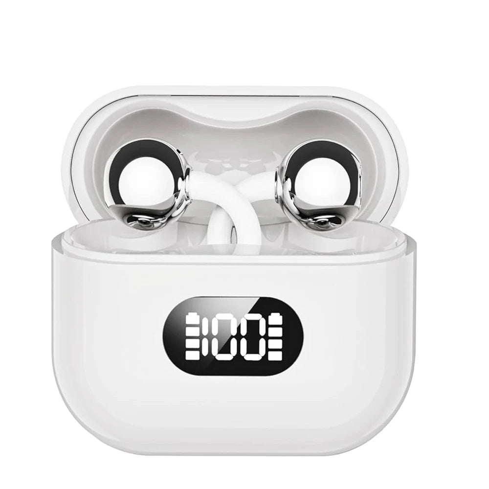 Clear Calls Earbuds Wireless IP7 Waterproof OWS Earphone with LED Display Long-Battery Life Headphone for Business Electronics