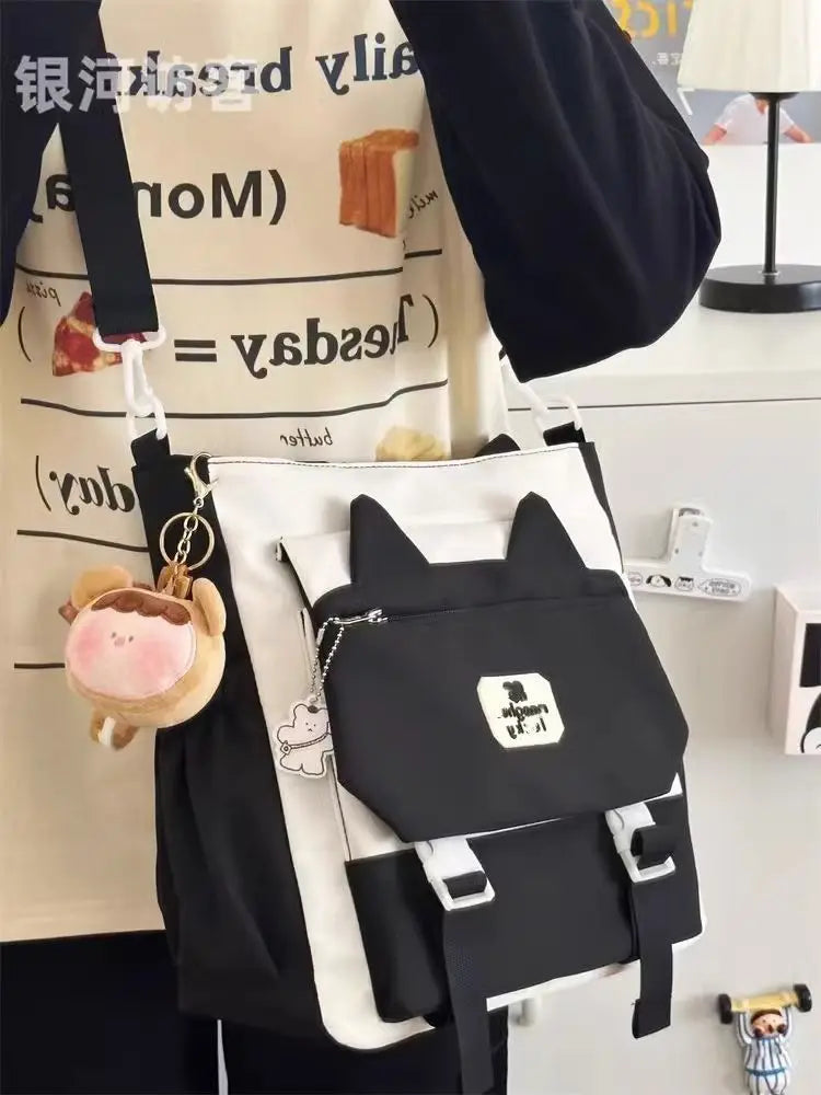 Japanese Girls' College Cute Shoulder Bag Student Classroom Bag Large Capacity Versatile Crossbody Bag