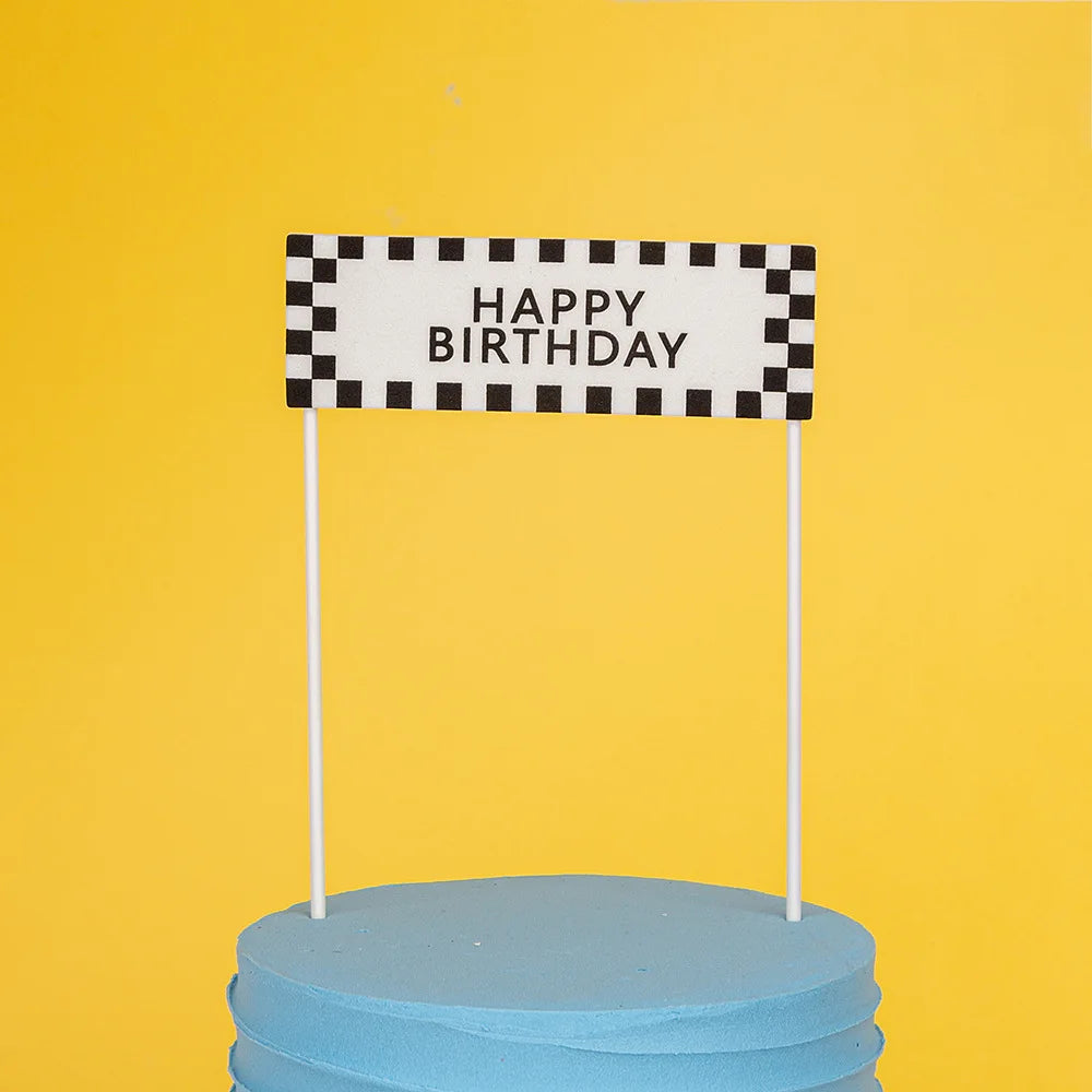 Cake Topper Happy Birthday Wedding Car Signpost Flag Star Kids Party Baby Shower Cupcake Toppers Decoration Baking Supplies DIY