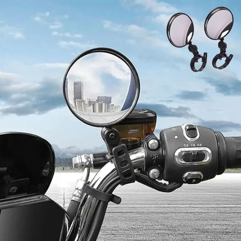 Monolithic bicycle rearview mirror 360 adjustable rotating high-quality bicycle handlebar easy to install rearview mirror