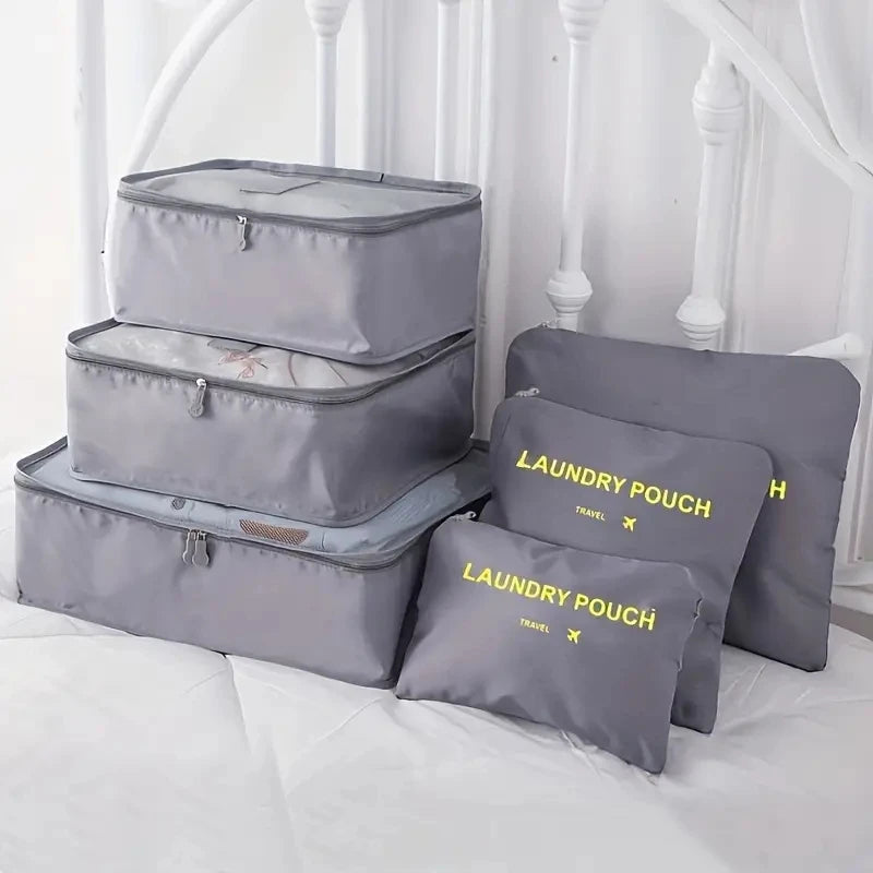6pcs Travel Organizer Storage Bags Portable Travel Suitcases Organizer Travel Bag For Women Luggage Organizer Clothes Shoes Bag