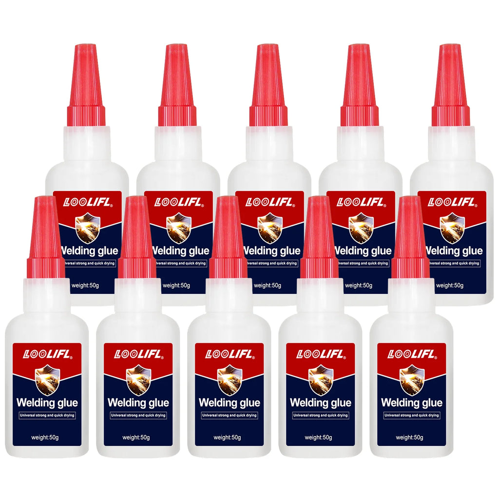 Loolifl 50g High-Strength Welding Oil-Based Glue, Universal Strong Instant Adhesive, Suitable for Resin, Ceramics, Metal, Glass, Wood, Leather, Crafts, Super Glue