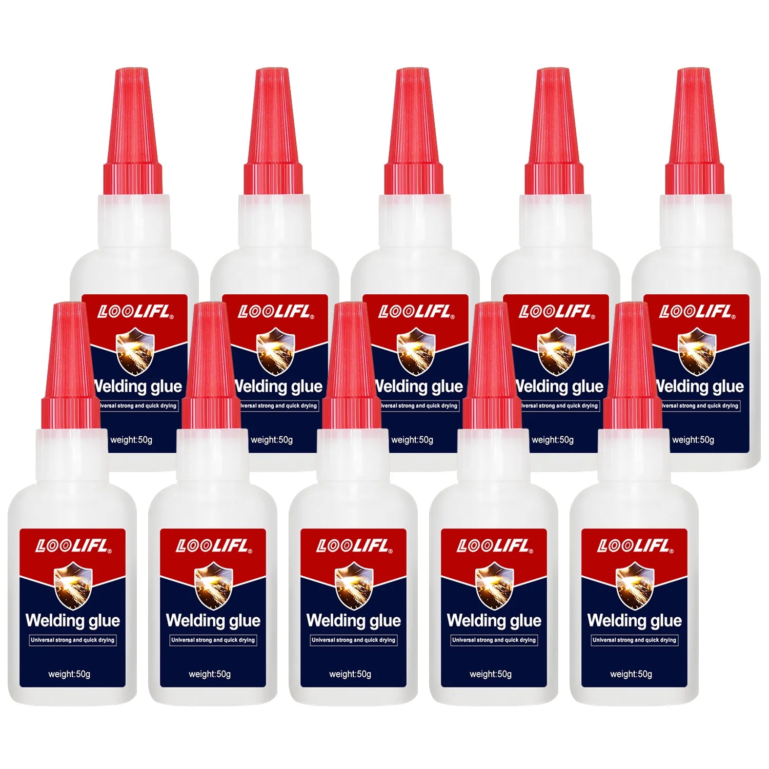 Loolifl 50g High-Strength Welding Oil-Based Glue, Universal Strong Instant Adhesive, Suitable for Resin, Ceramics, Metal, Glass, Wood, Leather, Crafts, Super Glue