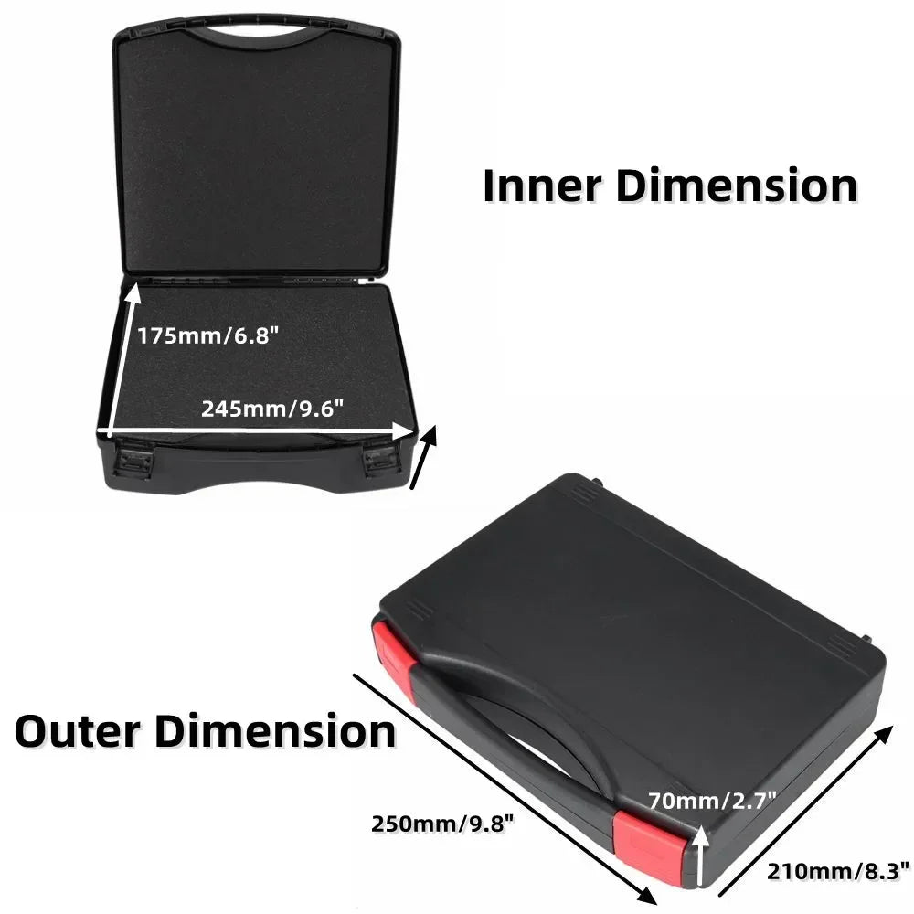 With Pre-Cut Foam Portable Plastic Hard Carry Tool Case Safety Protection Suitcase Equipment Instrument Outdoor Box