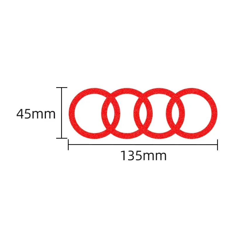 4-ring badge car stickers for A3 A4 B8 8P 8V B6 A5 A6 C7 Q5 B9 B7 C6 A1 Q7 Q3 TT car window trunk decoration stickers
