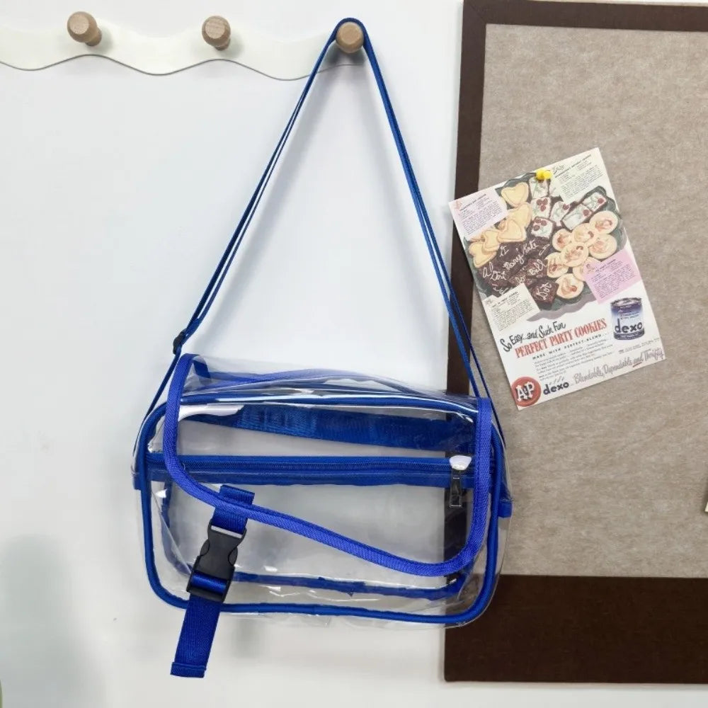 Fashion Transparent Crossbody Bag Versatile Large Capacity Shoulder Bag PVC Handbag
