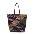 MOODS Braided Bucket Tote Bags For Women PVC Woven Design Colorful Fruit Basket Bag Big Capcity Shopper Tote 2025 Latest Handbag