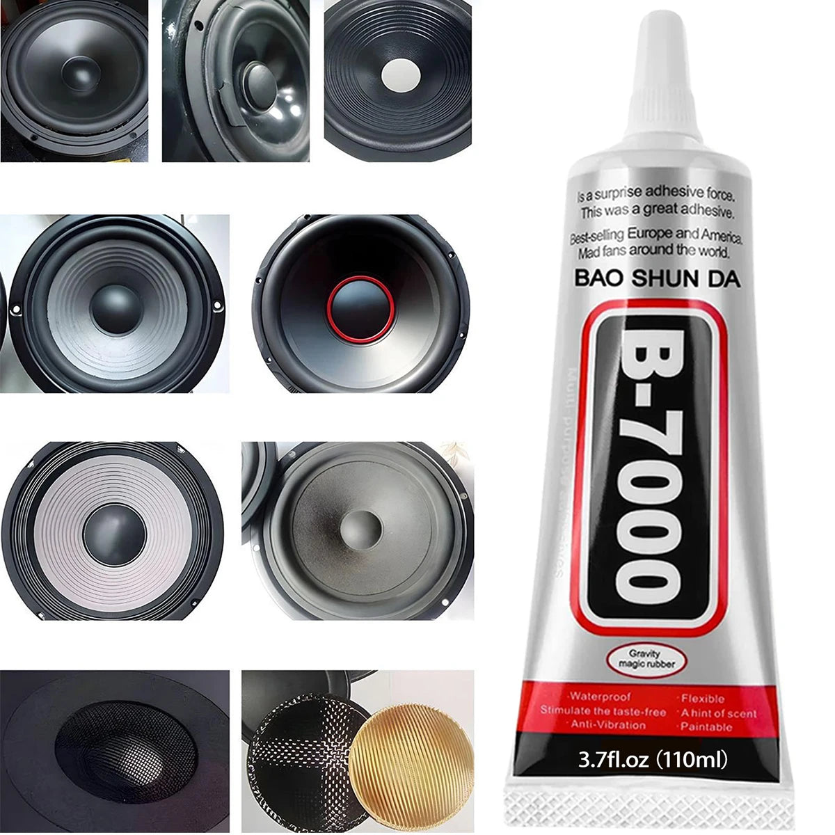 Universal Instrument Loud Speaker Repair Glue Strong Flexible Adhesive Anti-Vibration for Guitar Violin Drum Trumpet 15/50/110ML