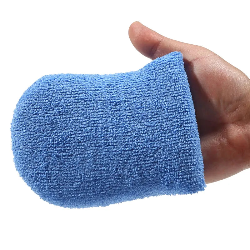 2/6pcs Car Polishing Wax Sponge Soft Microfiber Car Wax Applicator Mitts Foam Applicator Pad for Car Detailing Care Tool