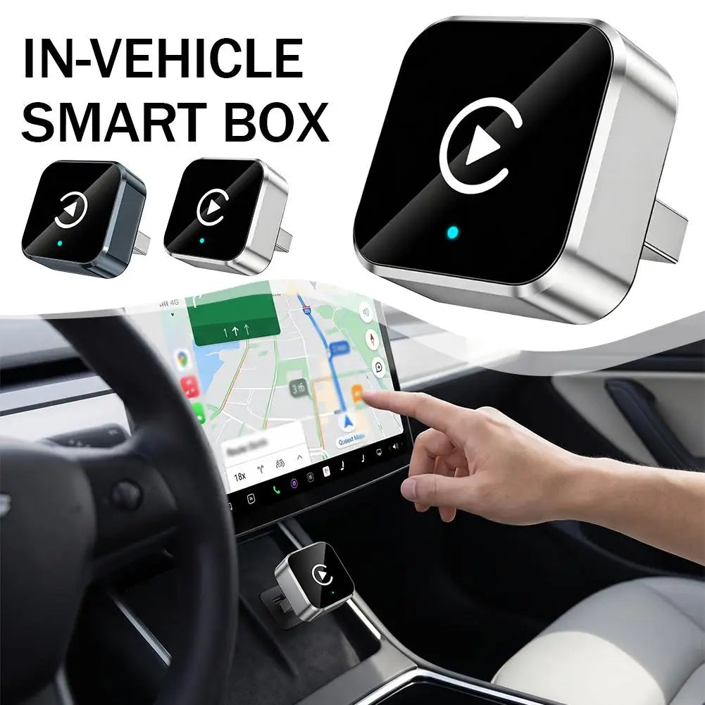 Wireless CarPlay Adapter with Bluetooth 5.0 No Lag USB Dongle Convert Wired to Wireless Auto Connect for iPhone Android 2026