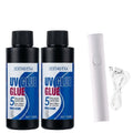SERVAVEXA UV Glue 5s Quick Curing Resin Clear Hard Adhesive with UV Lamp Light for DIY Jewelry Making Craft Glass Metal Repair