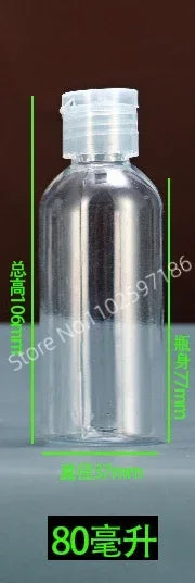 30/50/100pcs 5-120ml Plastic Squeeze Bottle with Flip Cap PET Lotion Shampoo Empty Cosmetic Sample Container Travel Bottles