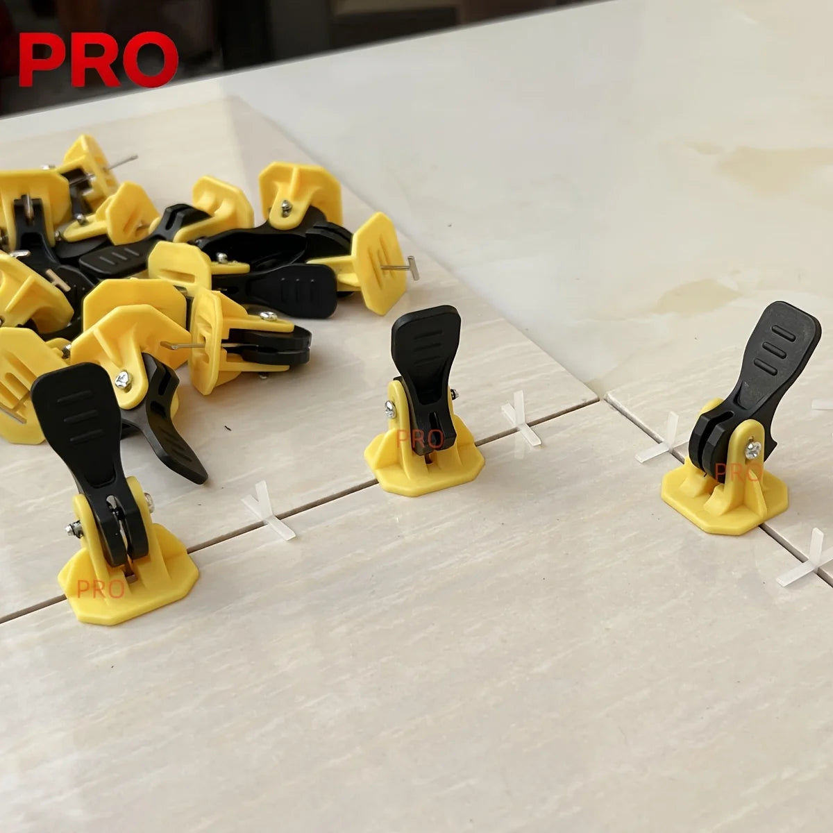 300Pcs Reusable Tile Leveling System Kit with 2.0mm Spacers, Durable Metal and Plastic Construction for Professional Wall and Floor Tile Leveling