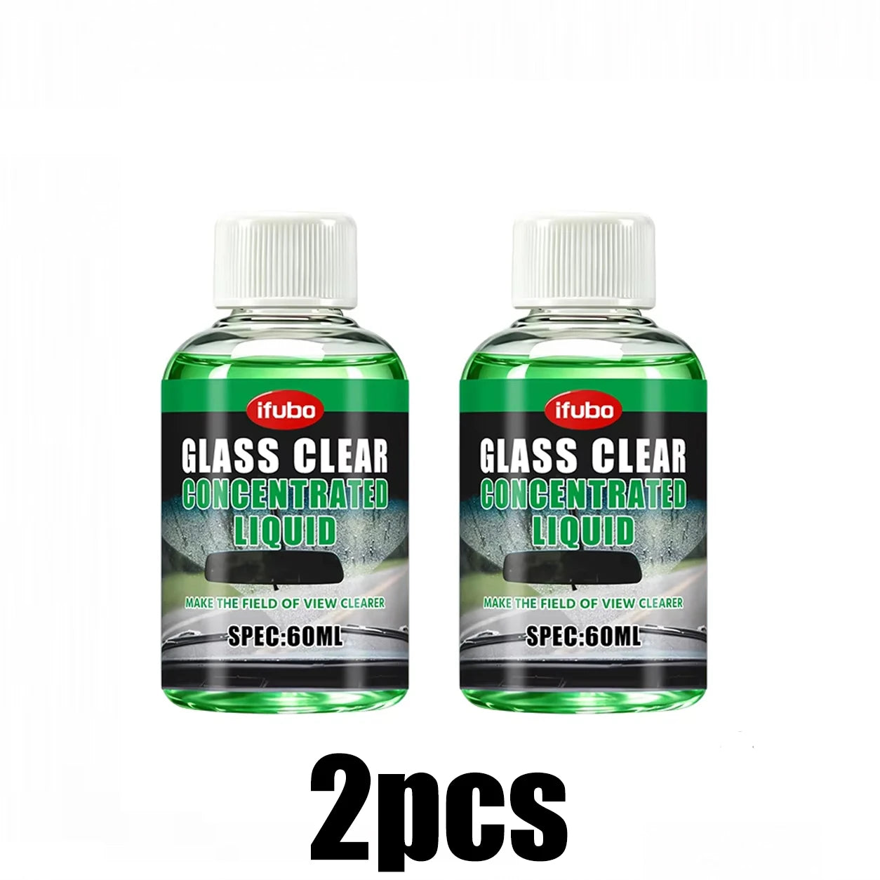 Ifubo Glass Cleaner 60ML Car Windshield Washer Fluid Concentrate Streak Free Auto Window Cleaning Solution For Clear Vision