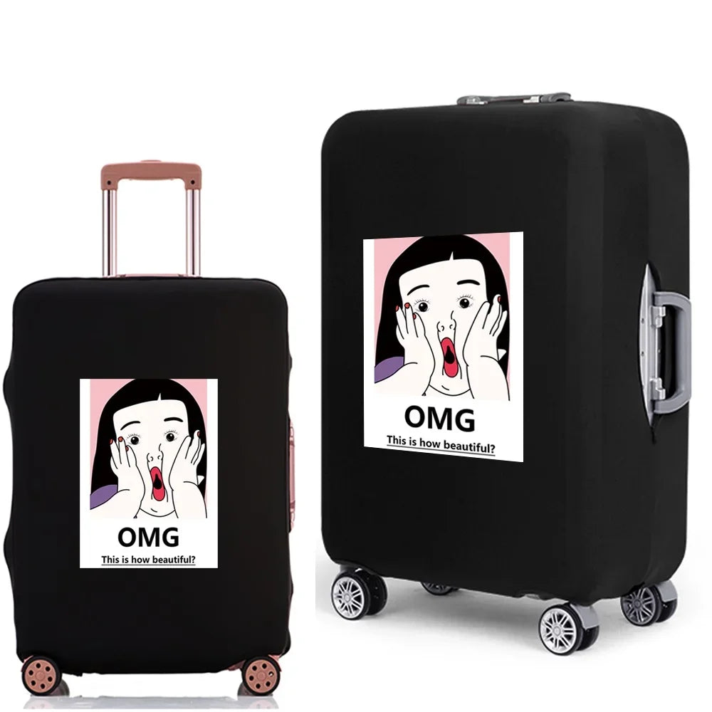 Luggage Case Suitcase Protective Cover 2022 New Funny Pattern Travel Elastic Luggage dust-proof Cover Apply 18-28 Suitcase