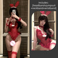 Temptation Backless Exposed Flirtatious Slit Sexy Self-cultivation Erotic Lingerie Women Lace Jumpsuit See Through Camisole Suit