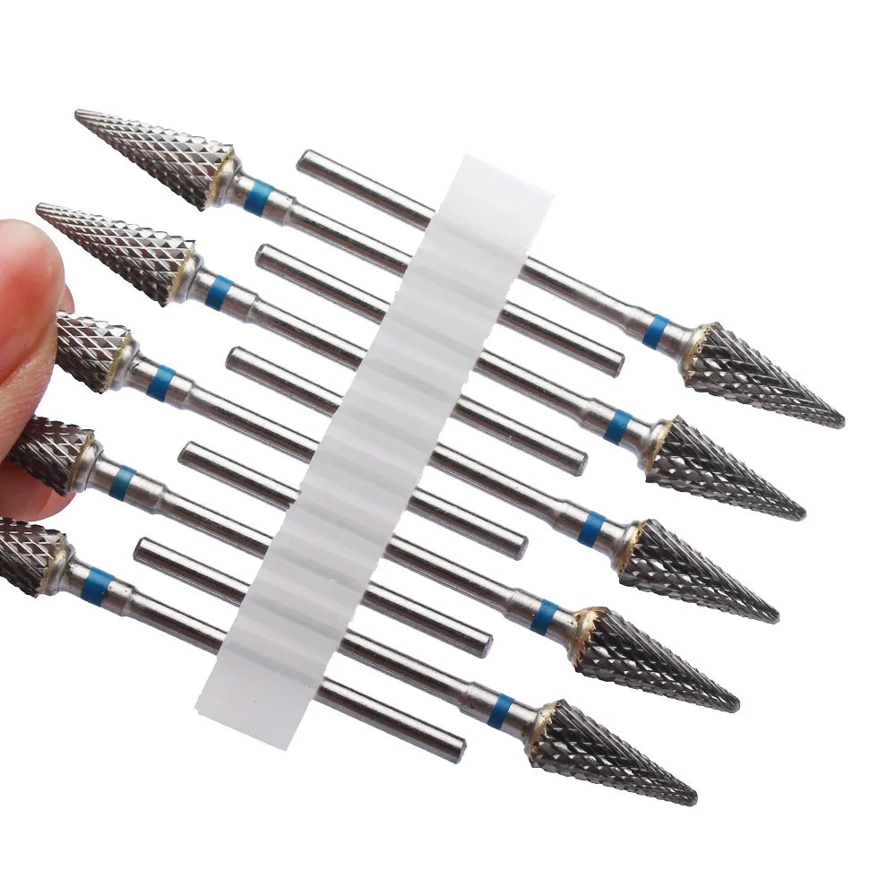 10pc Carbide Manicure Cutters Set Nail Drill Bits Gel Polish Remover Cutter Ceramic Strawberries for Nails Electric Files Tools